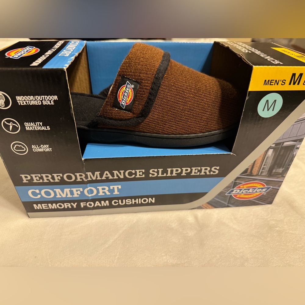COPY - Dickies memory foam slippers men’s medium 8-9. Brown